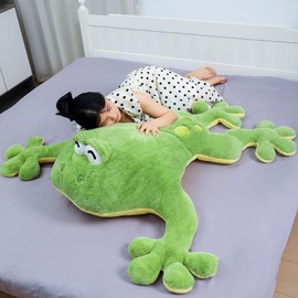 Labauxite Giant Frog Stuffed Animal Plush, Soft Large Frog Plush, Kawaii Big Stuffed Green Frog Pillow for Kids Children (31 in)