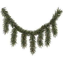 Vickerman 9' Camdon Fir Icicle Artificial Christmas Garland, Warm White LED Mini Lights - Faux Holiday Icicle Garland - Indoor Seasonal Home Decor