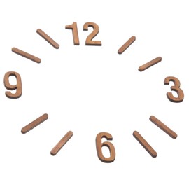 Alriedy 3D DIY Wall Clock Numbers Set Dial for Wall Clock, Wooden Numbers, Numbers for Wall Clock, Arabic Clock Numbers, Replacement Wooden Numbers for DIY Wall Clocks (No Tape, Small, Pay Attention to Size)