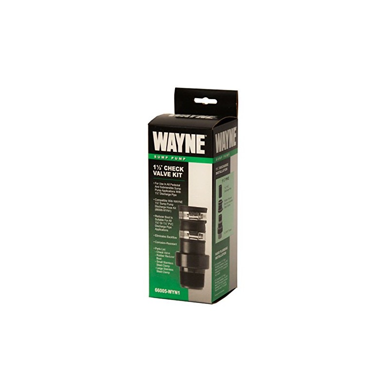 Wayne 66005-WYN1 1-1/2" Check Valve with PVC Clamps