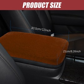 Lecctso Auto Center Console Cover, Armrest Cover for Car, Soft Fluffy Middle Console Pad, Interior Accessories Car Armrest Seat Box Cover Protector Universal Fit Most Cars, SUVs, Trucks
