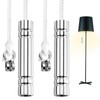 JUGCUT 2Pcs Light Pull Cord Handle for Bathroom, Cylindrical Pull