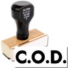 Large Bold COD Stamp Rubber Stamp, Office Accessories, Wood Handle