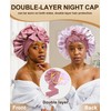 CHLINS Extra Large Satin Bonnet Double Layer Sleep Hair Bonnet