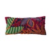 Creative Co-Op Embroidered Fabric Indoor/Outdoor Lumbar Pillow with Botanicals and