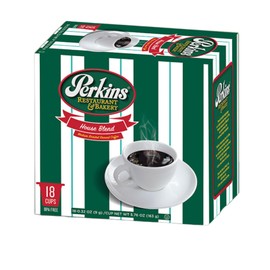 Perkins Restaurant & Bakery Coffee Single Serve Cups (For Keurig) - 18 Count (House Blend)