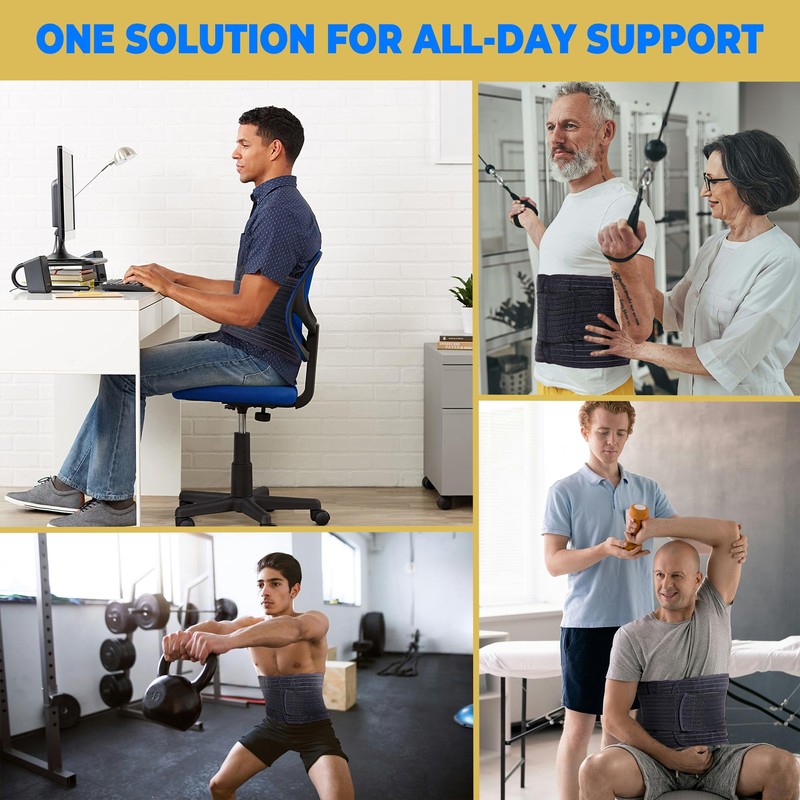 Funcy Men's Adjustable Abdominal Binder – Post-Surgery Recovery Belt, Hernia