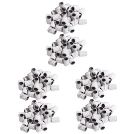 Healeved 300pcs Nail Grinding Sanding Bands for White Manicure and Pedicure Sleeves Material Compatible Nail Drills