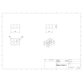 Unbranded C Cell Plastic Battery Tray Stand Holds 6 Cells