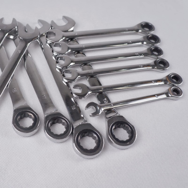Vokenforu 12mm Ratchet Spanner, Ratcheting Combination Wrench, Hardened Chrome Vanadium