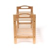 BambooMN 2-Tier Bamboo Wood Shoe Rack, for Entryway or Doorway