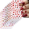 10 Sheets Fall Nail Art Stickers Decals Thanksgiving Nails Decals