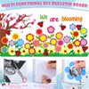 Mooliwe 74 Pcs Spring Flower Bulletin Board Decorations Set We