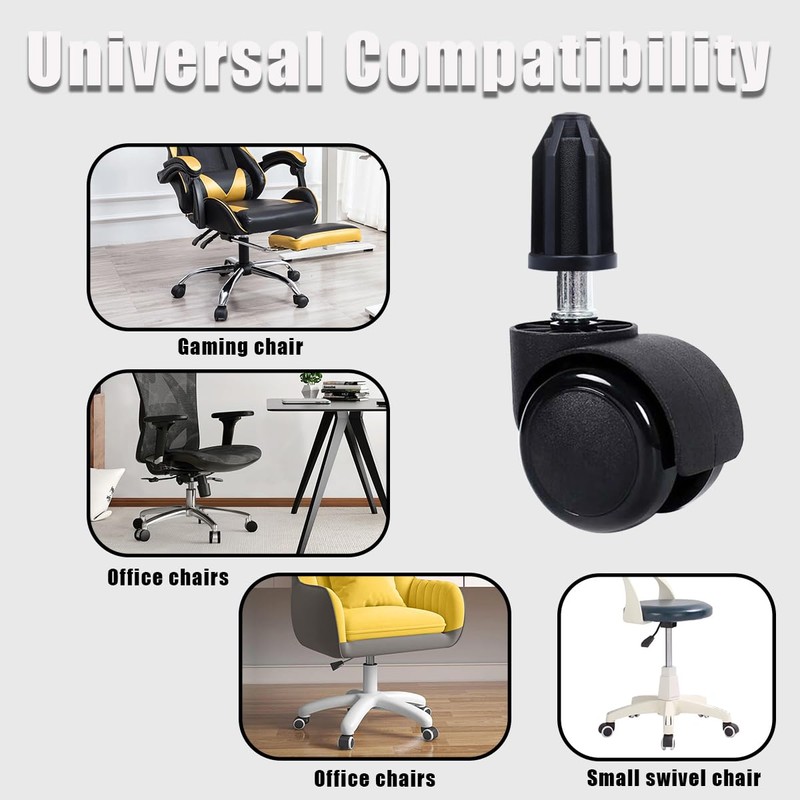 Eyech 20Pcs Caster Socket Sleeve Round Inserts, 7/16" Inside Stem