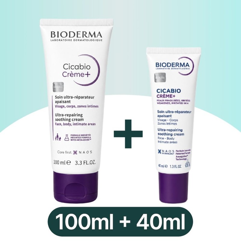 바이오더마 시카비오 크림+ 플러스 100ml + 40ml 중분자 히알루론산 딥리페어