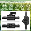 Briwooody 6 Pcs 3/8" Ball Valve Barbed Shut off Valve