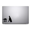 Vader Walking Robot Decal Notebook Car Laptop 5.5" (Black)