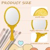 24 Pcs Vintage Handheld Mirrors for Makeup, Gold Embossed Floral