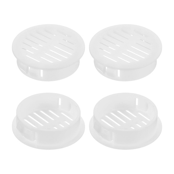 sourcing map Round Soffit Vents 1 inch, 26Pcs White Plastic