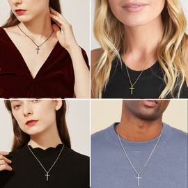Gold Cross Chain Large Cross Necklace Mens Necklace Large Cross Necklace Men Cross Pendant Gifts for Men Boyfriend Husband Brother Father Uncle