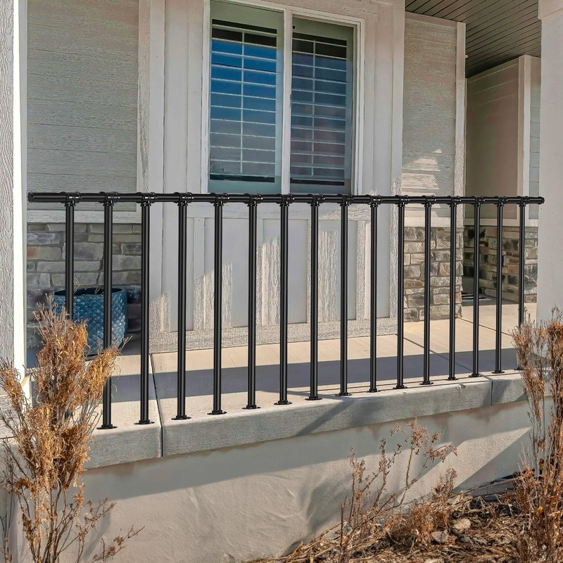 Metal Deck Railing, Flat Railing Kit, Metal Porch Railing Outdoor,