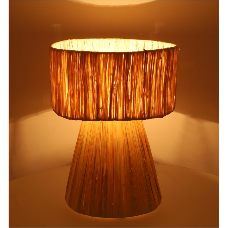 GURU SHOP Florida 2 Table Lamp/Table Lamp Handmade from Natural