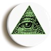 Ozorath ILLUMINATI ALL SEEING EYE BADGE BUTTON PIN (Size is