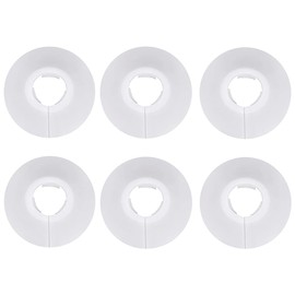 6Pcs 16mm PVC Radiator Pipe Cover Heating Pipe Decoration Ring Drainage Tube Decorative Ring Pipe White