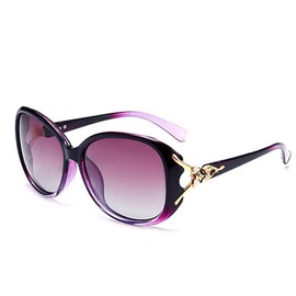 BLDEN Polarised Sunglasses Women Elegant Fashion Casual Gradient Sunglasses Oval UV 400 Protection, purple