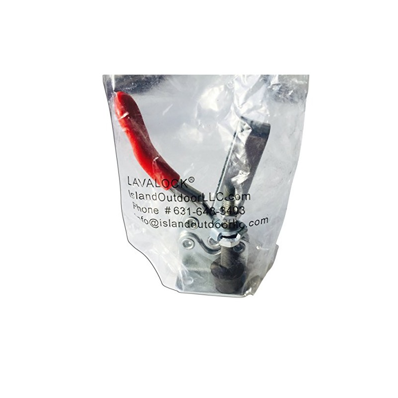 Toggle clamp BBQ smoker door latch, Flat mount horizontal (2-Pack)