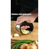 Pro-Grade Stainless Steel Garlic Chopper & Crusher Squeezer - Compact