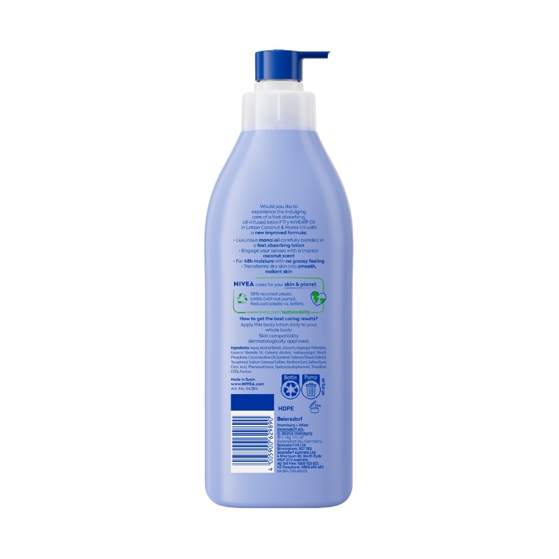 Nivea Oil Infused Coconut and Monoi Oil Body Lotion 400ml
