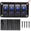Amarine Made 12V 4 Gang Rocker Switch Panel Toggle Switch