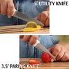 Diamosteel White Knife Set, 13 Pieces Knife Block Set with