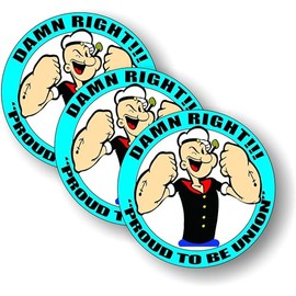 3 pcs Proud PRO Union - NO Rats | Hard Hat, Reflective Tool Box Stickers - USA Union | 100% PVC