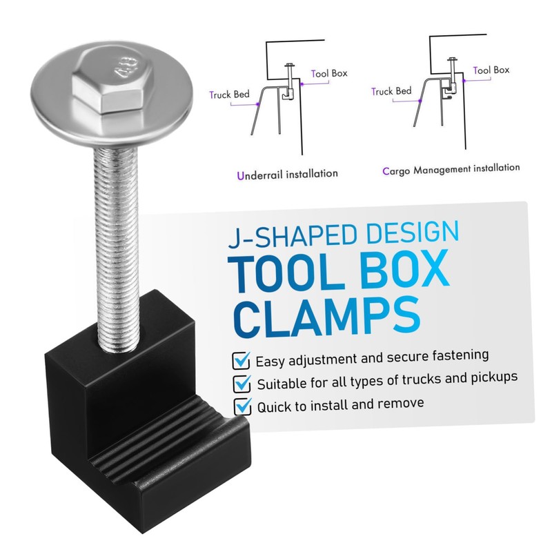 Alipis 4 Pcs Aluminum Alloy Truck Tool Box Mounting Clamps