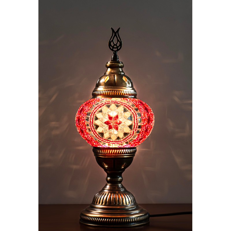 DEMMEX DIY Mosaic Table Lamp Making Craft Kit, No Grout,