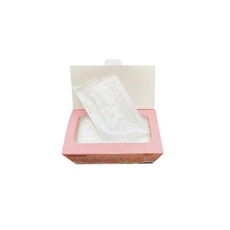 HALIPU 50pcs 3-layer non-woven individually wrapped masks for women and