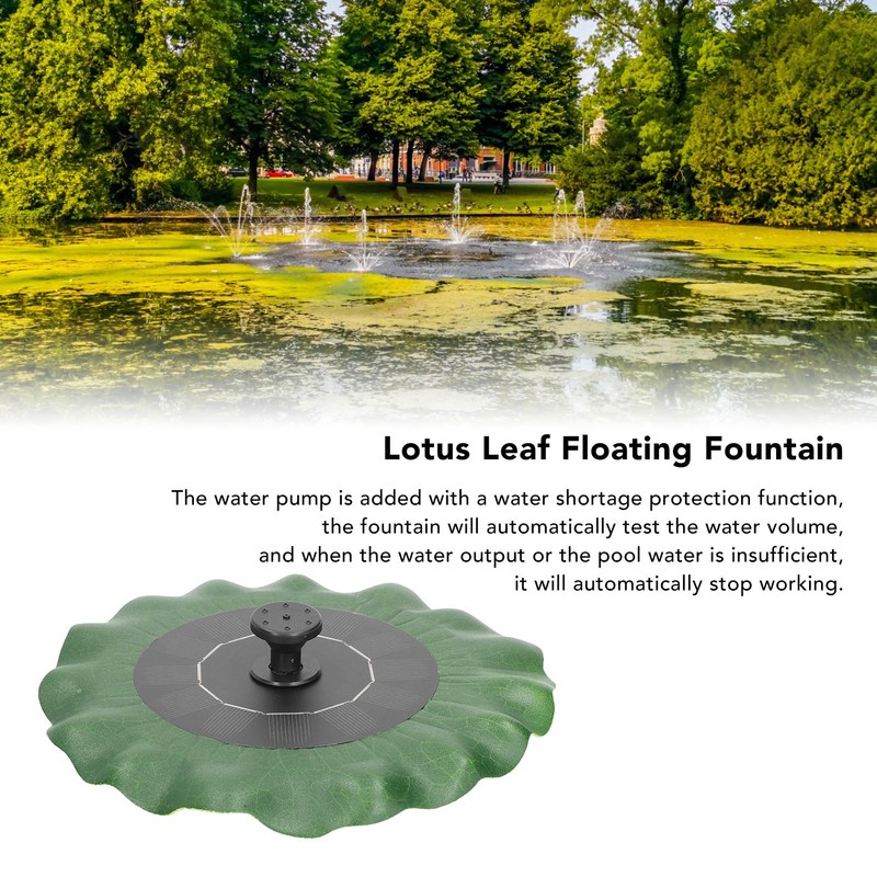 Lotus Leaf Floating Fountain Low Water Protection ABS Floating Solar