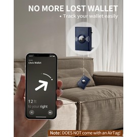 AirTag Wallet Men,Smart Wallet with Airtag Holder,RFID Blocking,Pop Up Card Holder,9-14 Card Capacity | ID Window |Cash Slot (Airtag not Included)…