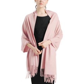 Pink Pashmina Scarf for Women-Winter Formal Evening Pashmina Shawls and Wraps for Wedding Bridal Bridesmaid(Old Pink)
