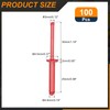sourcing map 100Pcs 3/16"x1" Round Head Blind Rivets, Zinc-Plated Carbon