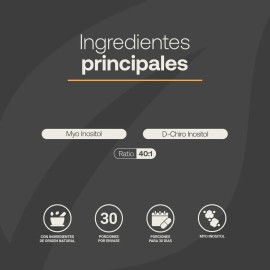 Myo Y D-chiro Inositol Ratio 40:1 de 120 Cápsulas Inositol Platinum B Life