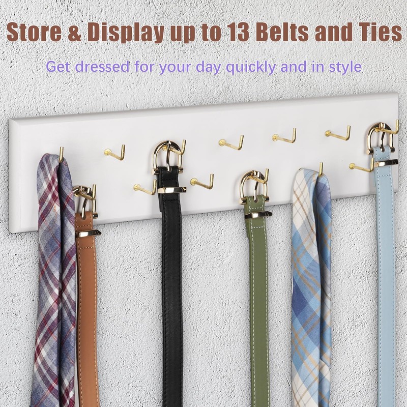Creproly Belt Hanger Wall Mount Belt Organizer for Closet, Holds