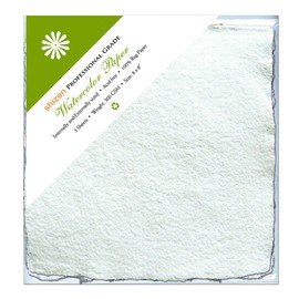 Shizen Design, Watercolor Paper, White, Cold Press, 4x4 Inches, Pack of 5 Sheets, WC 312