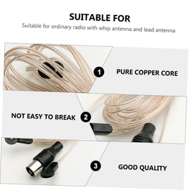 KOMBIUDA Antenna Cable with Straight Female Connector Ohm Plug Wire for Enhanced Signal Reception for Stereos Power Amplifiers and Indoor Use