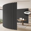Jilron Room Divider Curtains Ceiling Curtain Track Set for Blackout