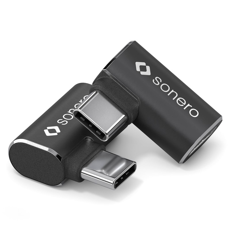 Sonero USB-C Stecker auf 90° Winkel USB-C Buchse (1er), Adapter,