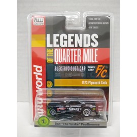 Auto World SC376-1 Legends of The Quarter Mile Don The Snake Prudhomme 1973 Cuda Funny Car HO Scale Electric Slot Car - Black