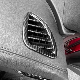 FUEISOF For Kia Stinger 2018-2024 Side Air Outlet Air Conditioner Cover Carbon Fibre Carbon Fibre Style